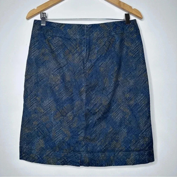 NIC+ZOE Blue Print Skirt Size 8 - Picture 6 of 9